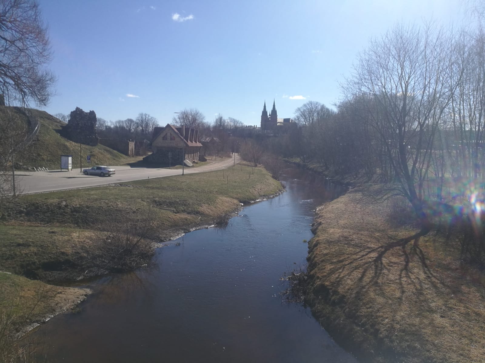 Rēzeknes upe Rēzeknē, 13.04.2019. Foto: I. Rudlapa.