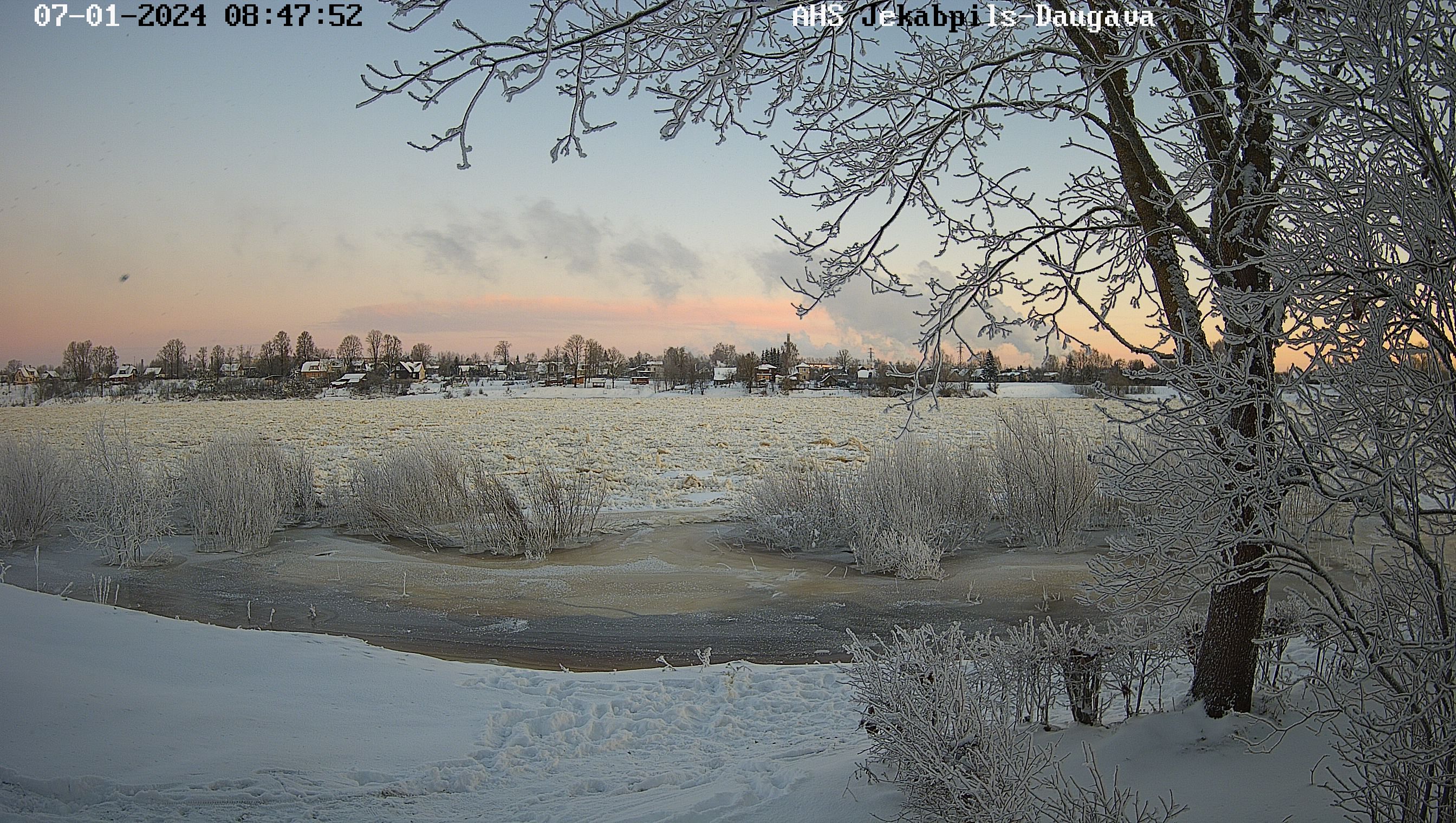 Daugava pie Jēkabpils, 07.01.2024.