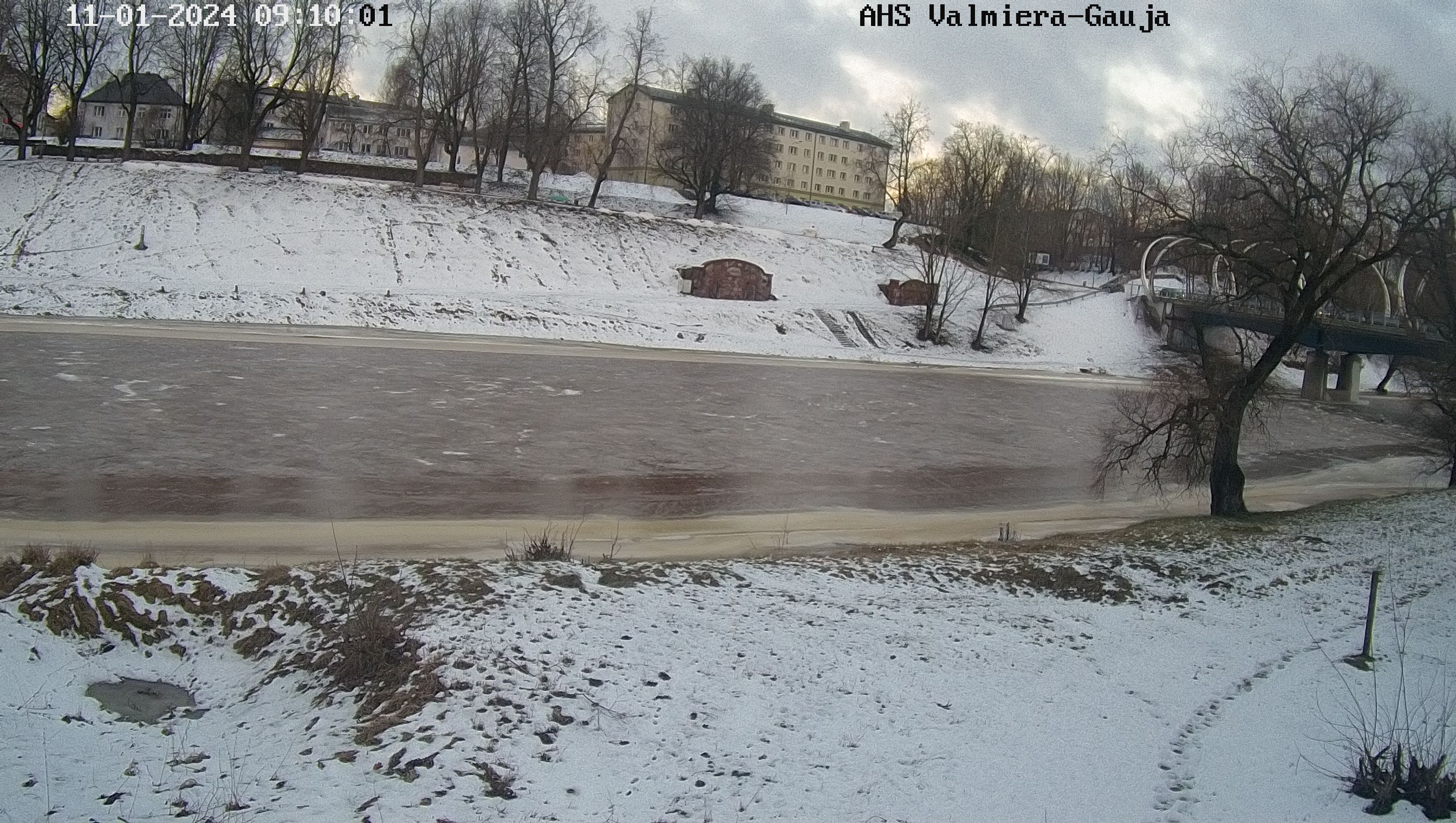 Gauja pie Valmieras, 11.01.2024.