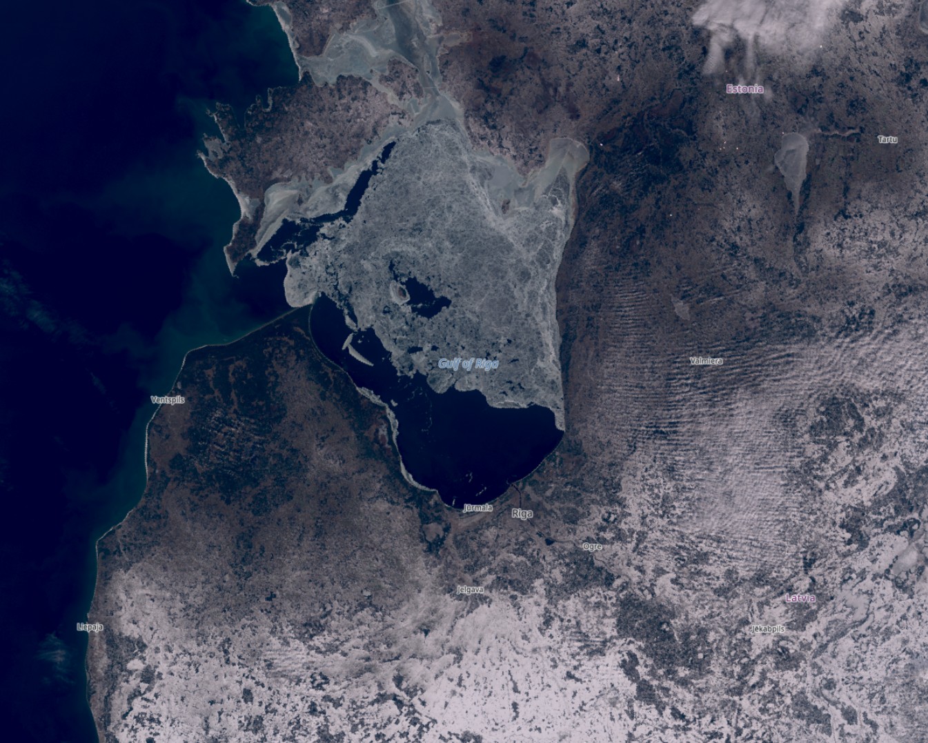 Satelītattēls, 04.03.2026. Avots: copernicus.eu.